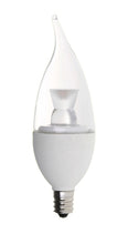 Bioluz LED Candelabra C37 Flame Tip LED Candle Bulbs