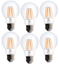 Bioluz LED Dimmable 60W Clear Edison Style Filament LED, A19 Light Bulb, Warm White 2700K, UL Listed