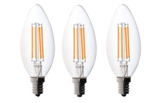 Bioluz LED 60W Candelabra Dimmable Filament LED 2700K Warm White E12 Base