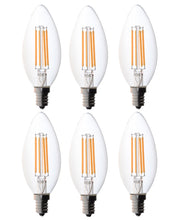 Bioluz LED 60W Candelabra Dimmable Filament LED 2700K Warm White E12 Base