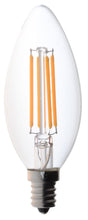 Bioluz LED Non-Dimmable 40 Watt Candelabra Filament LED C37 2700K Warm White E12 Base