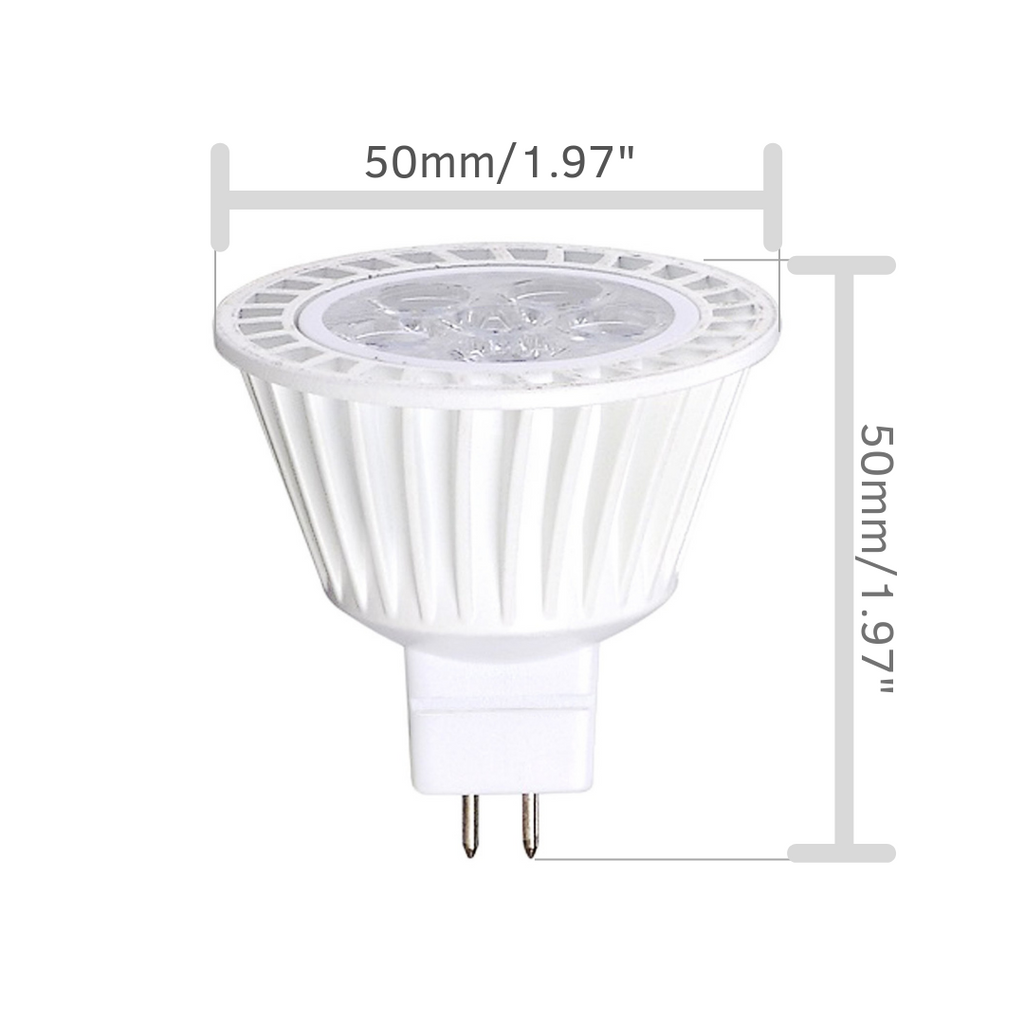 Bioluz LED GU10 Dimmable Light Bulb, 50W Halogen Replacement, 6W, 3000K Soft White, 120V (6-Pack)