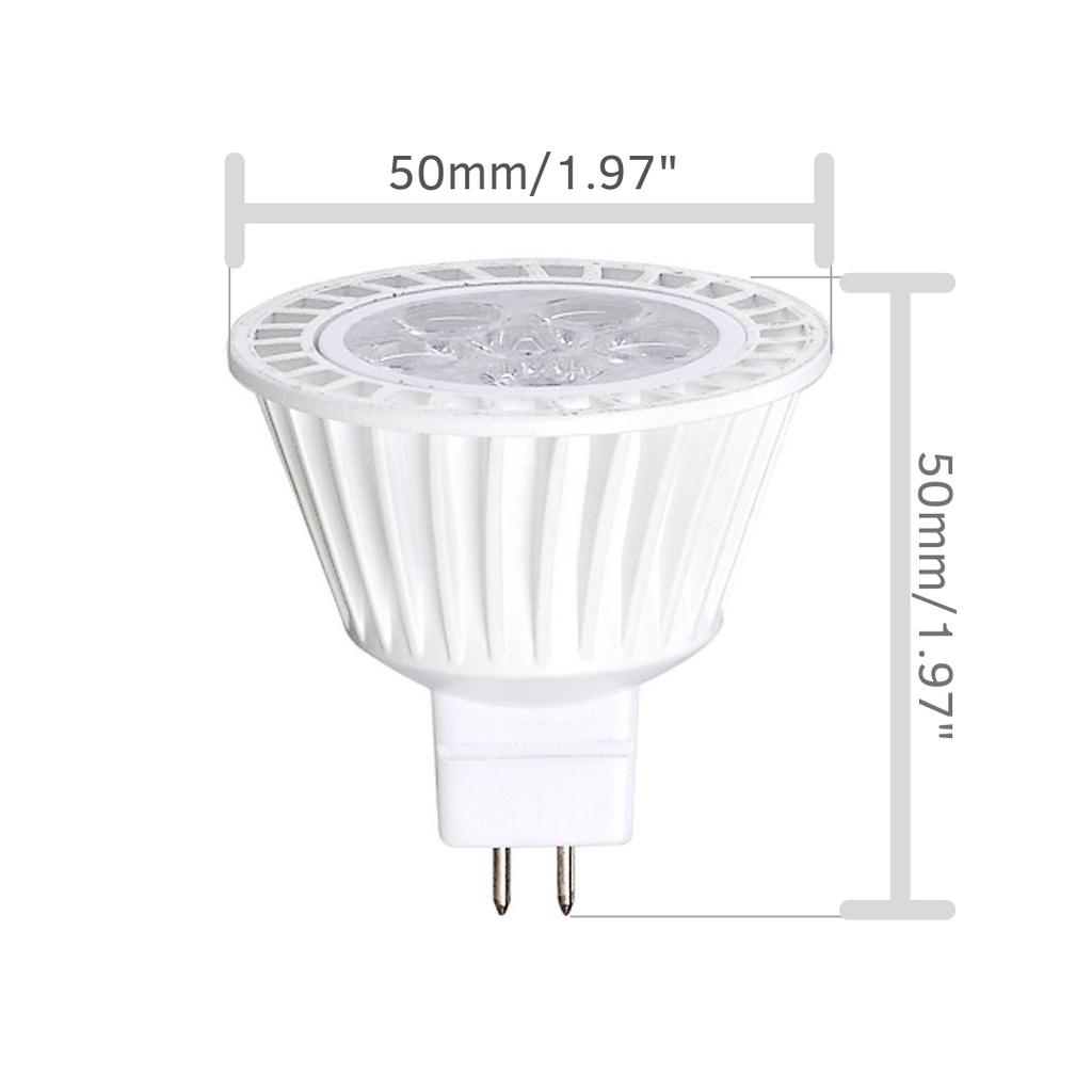 Boxlood MR16 LED Light Bulb Non Dimmable Comply with UL, 90% Energy Saving,  3000K Warm White, 40 Degree Beam Angle, AC/DC 12V, 5 Watts, 50W Halogen