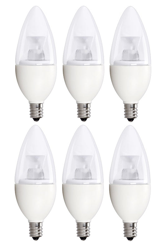 Bioluz LED 40W Candelabra Bulbs B10 B11 C37 3000K Soft White UL Listed