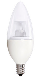 Bioluz LED 40W Candelabra Bulbs B10 B11 C37 3000K Soft White UL Listed E12 Base