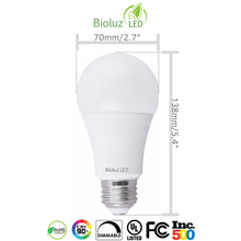 Bioluz LED A21 100W Dimmable LED Light Bulbs 1600 Lumen 3000K