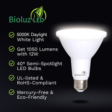 PAR38 LED Bulb 120W Replacement Indoor / Outdoor Dimmable Spot Light Bulb by Bioluz LED, 3000K Soft White, E26, 40 Degree Beam Angle, UL Listed