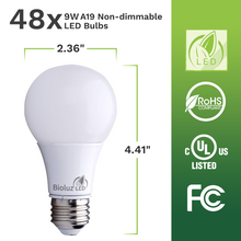 Bioluz LED 60 Watt LED Light Bulbs Non Dimmable