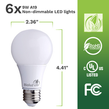 Bioluz LED 60 Watt LED Light Bulbs Non Dimmable