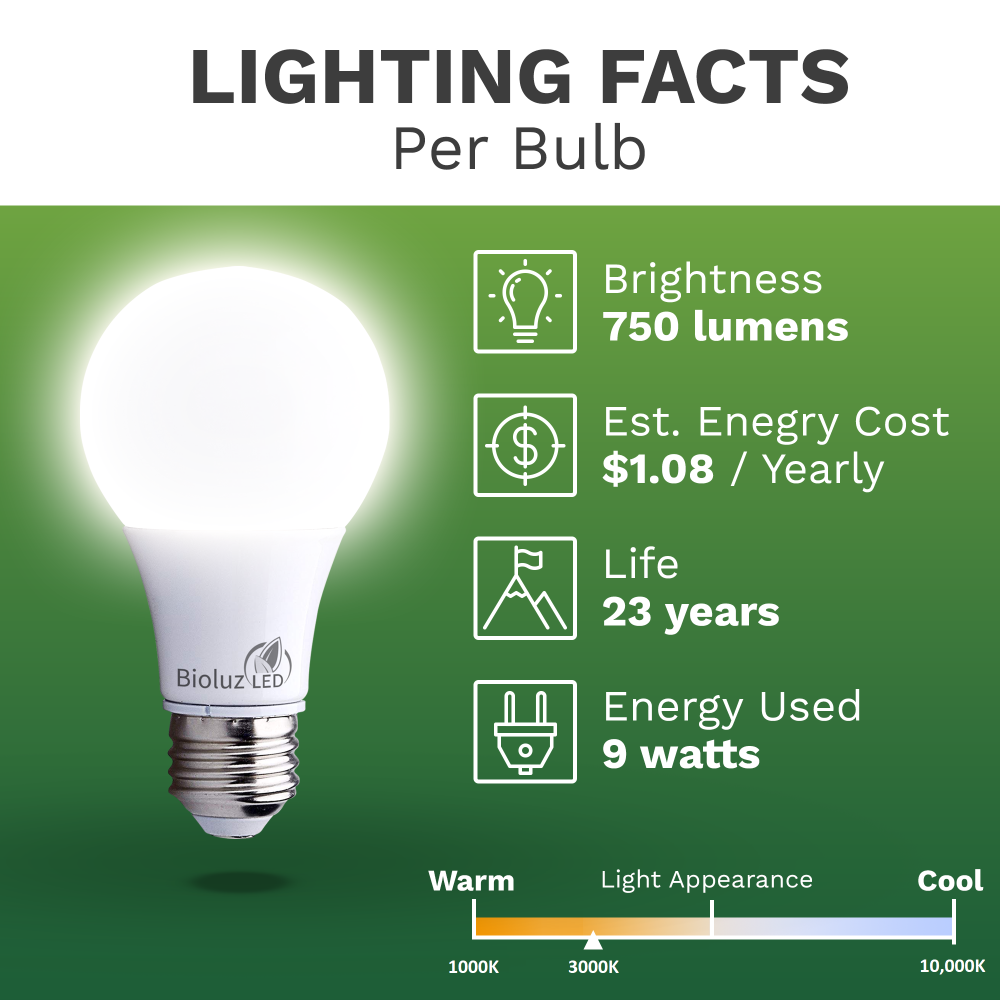 Bombilla LED G95 6 watt 4000 kelvin regulable intensidad - Central Llums